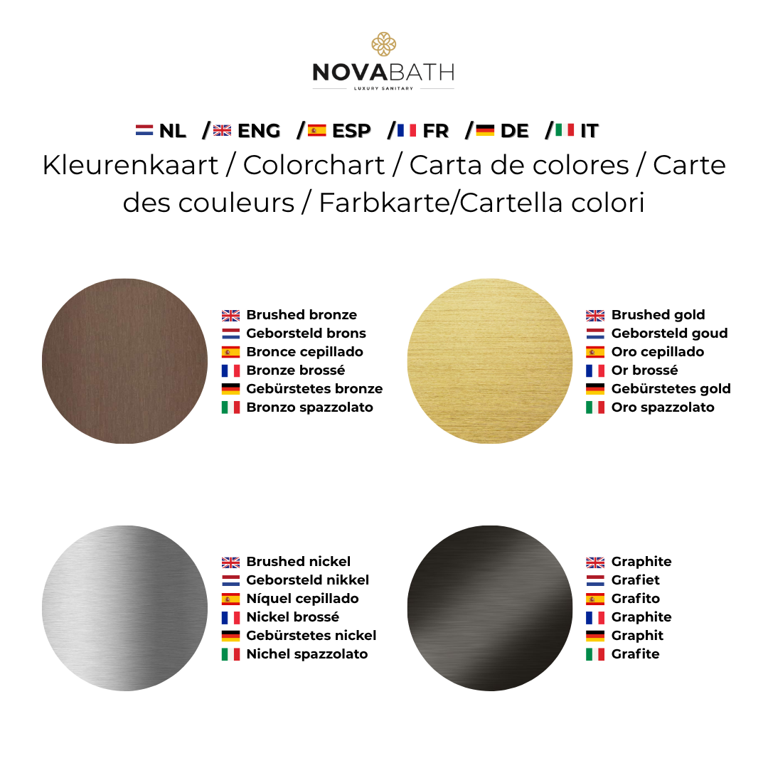 Inbouw mengkraan - Valencia – 60MM - 1-Gats - Brushed nickel