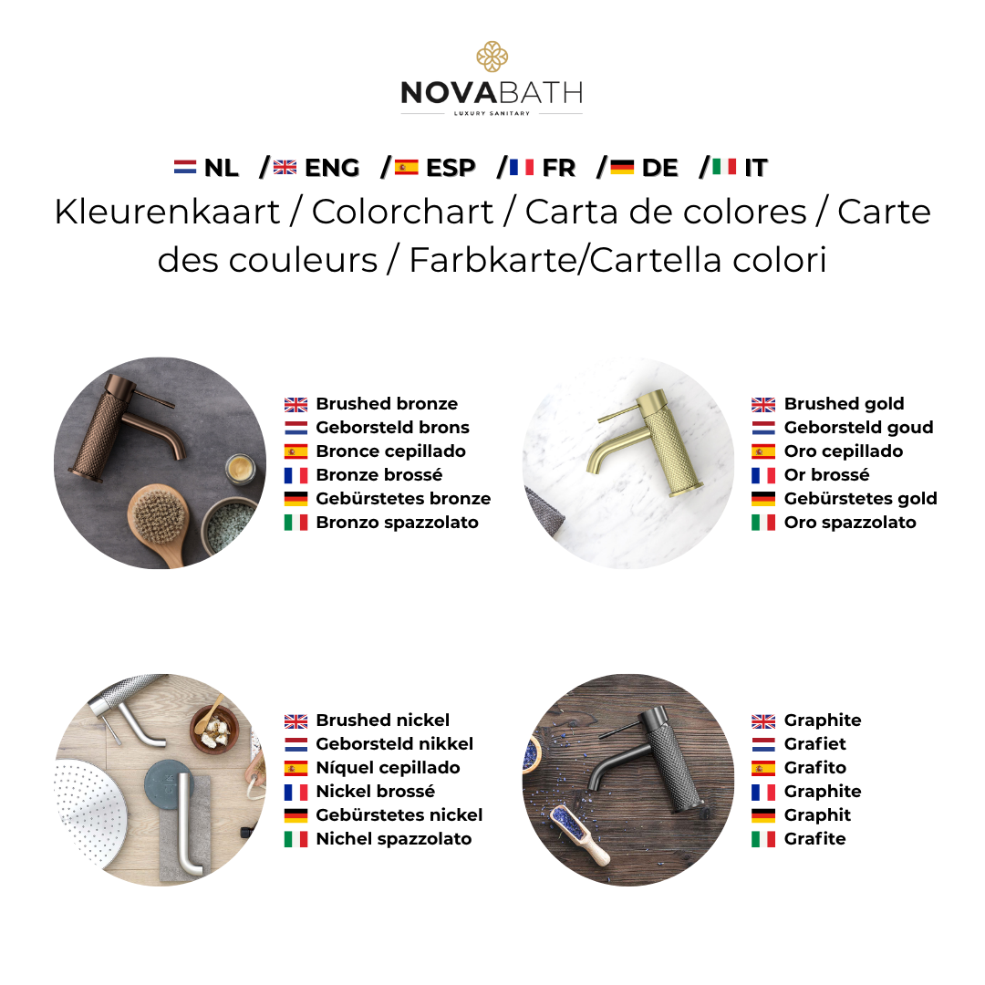 Inbouw mengkraan - Valencia – 60MM - 1-Gats - Brushed nickel